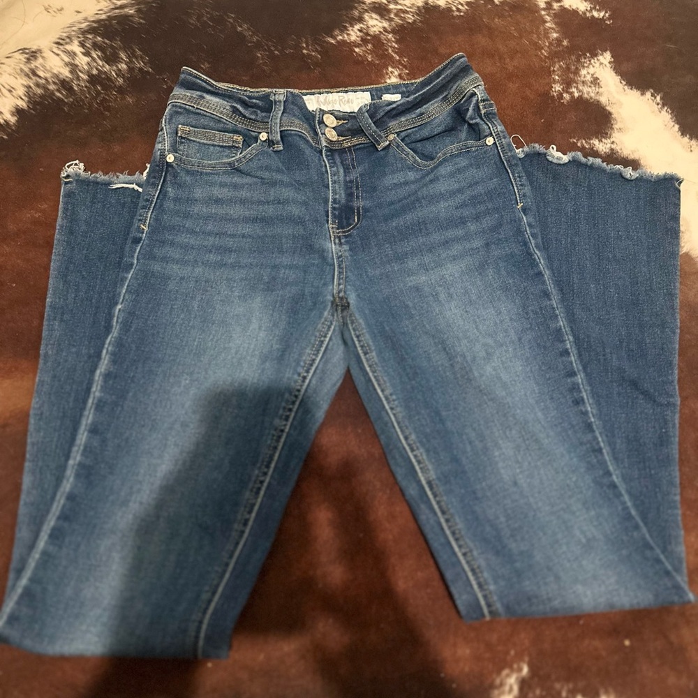 Indigo Rein Blue Flare Wide Leg Jeans